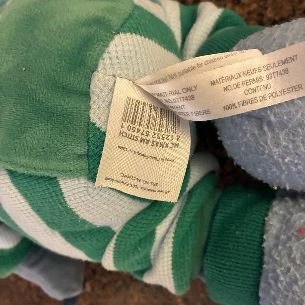 Disney Store Stitch Plush Bedtime Pajamas PJ Feet Lilo & Stitch Stuffed Animal